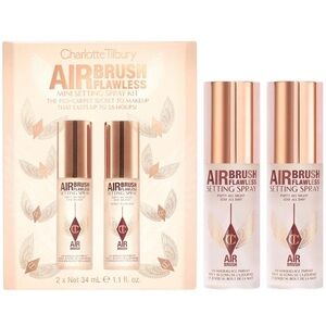 New Charlotte Tilbury Mini Airbrush Flawless Setting Spray Duo Gift Set